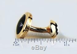 Montblanc Cufflinks Solid 18k Red Gold MB Floating Diamonds New Box Germany