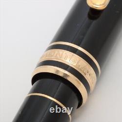 Montblanc Fountain Pen Resin Black Scratches due to wear discoloration Nib 18K