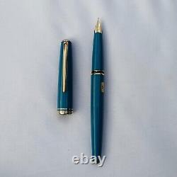 Montblanc Generation Turquoise Fountain Pen With 14kt Gold Medium Nib
