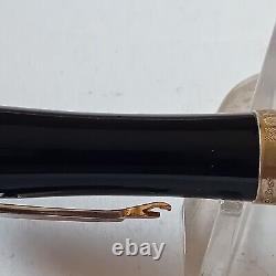 Montblanc Greta Garbo Rollerball Pen Black with gold trim Rare