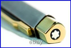 Montblanc LEONARDO Ballpoint Pen Specially-Shaped, Titanium + Gold colored 1980