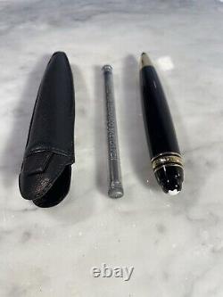 Montblanc Leonardo Mechanical Pencil Black Sketch Pen original leather holder