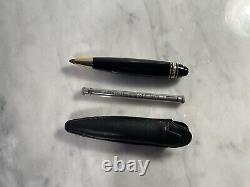 Montblanc Leonardo Mechanical Pencil Black Sketch Pen original leather holder