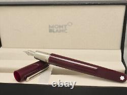 Montblanc M Series Red Body + Silver Clip Magnetic Cap Fountain Pen Without Ink