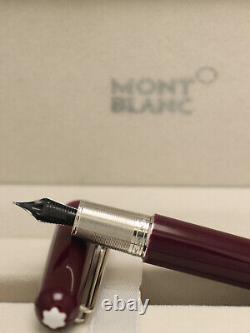 Montblanc M Series Red Body + Silver Clip Magnetic Cap Fountain Pen Without Ink