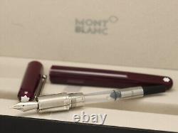 Montblanc M Series Red Body + Silver Clip Magnetic Cap Fountain Pen Without Ink