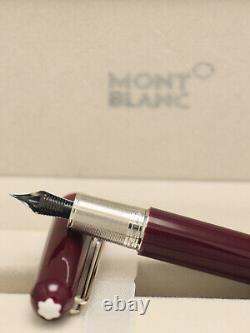 Montblanc M Series Red Body + Silver Clip Magnetic Cap Fountain Pen Without Ink