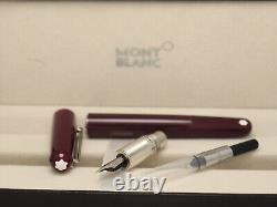 Montblanc M Series Red Body + Silver Clip Magnetic Cap Fountain Pen Without Ink