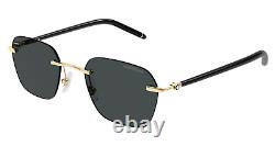 Montblanc MB0270S 001 Black Gold Unisex Sunglasses