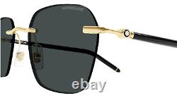 Montblanc MB0270S 001 Black Gold Unisex Sunglasses