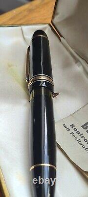 Montblanc Masterpiece 149 G Earliest 1950s Silver Rings Fountain Pen Mint
