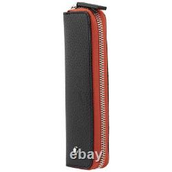 Montblanc Meisterstuck 1 Pen Pouch Zip Around Black/Red Soft Grain Leather
