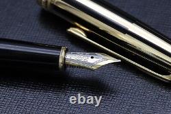 Montblanc Meisterstuck 144 Classique Gold and Black Solitaire Fountain Pen