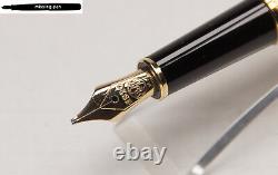Montblanc Meisterstück 144 Fountain Pen Solitaire 22 K Gold Plated Guilloche