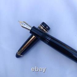 Montblanc Meisterstuck 146 14kt Gold Nib Piston Filler Black Fountain Pen