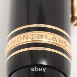 Montblanc Meisterstück 146 Fountain Pen Gold Platedx Resin Black Nib 14K
