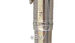 Montblanc Meisterstuck 146 Silver Platinum P Clip Diamond Fountain Pen F