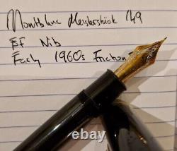 Montblanc Meisterstuck 149 1959-1961 Friction Fountain Pen EF 18C Tri-Tone