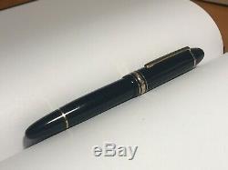 Montblanc Meisterstück 149 Fountain Pen, Gold Trim, 18K Nib, with Box and Ink