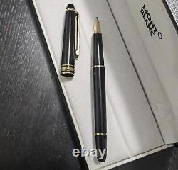 Montblanc Meisterstuck 163 Black and Gold Rollerball Pen Germany Authentic