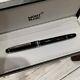 Montblanc Meisterstuck 163 Black and PLATINUM Rollerball Pen Germany Authentic