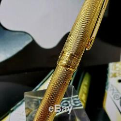 Montblanc Meisterstuck 164 Sv Gold Solitaire Vermeil Ballpoint Pen 925