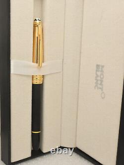 Montblanc Meisterstuck Black Body + Gold Clip Fountain Pen Without Ink