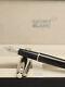 Montblanc Meisterstuck Black Body + Silver Clip Fountain Pen Without Ink