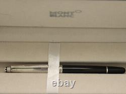 Montblanc Meisterstuck Black Body + Silver Clip Fountain Pen Without Ink