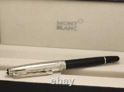 Montblanc Meisterstuck Black Body + Silver Clip Fountain Pen Without Ink