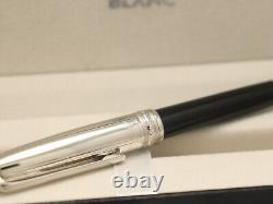 Montblanc Meisterstuck Black Body + Silver Clip Fountain Pen Without Ink