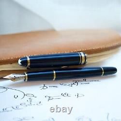 Montblanc Meisterstuck Black Fountain Pen, Serial Engraved, Pristine Condition