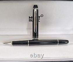Montblanc Meisterstuck Black/PLATINUM Rollerball Pen 163 NEW & Authentic
