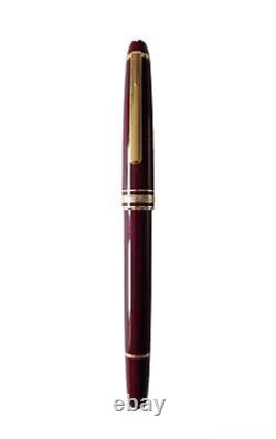 Montblanc Meisterstuck Burgundy Rollerball Pen Gold Trim