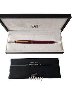 Montblanc Meisterstuck Burgundy Rollerball Pen Gold Trim