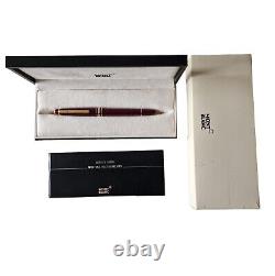 Montblanc Meisterstuck Burgundy Rollerball Pen Gold Trim