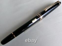 Montblanc Meisterstuck Classique 144 Fountain Pen Black GT 14K EF Nib