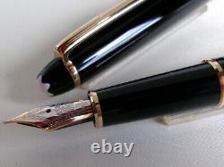 Montblanc Meisterstuck Classique 144 Fountain Pen Black GT 14K EF Nib