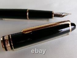 Montblanc Meisterstuck Classique 144 Fountain Pen Black GT 14K EF Nib