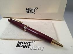Montblanc Meisterstuck Classique Ballpoint Pen Bordeaux Burgundy with Gold 164R