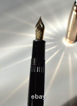 Montblanc Meisterstuck Doue Geometry 146 Fountain Pen 18K Gold Medium Nib £1150