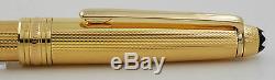 Montblanc Meisterstuck Fountain Pen 144 Solitaire Barley Gold Plated Mint