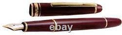 Montblanc Meisterstuck Fountain Pen Bordeaux & Gold Med Pt New In Box 144R