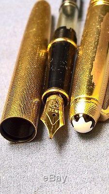 Montblanc Meisterstuck Gold Plated Barley Fountain Pen
