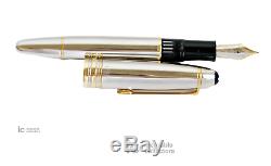 Montblanc Meisterstuck N. 146 Solid 950 Platinum/ 18k Gold Rings Fountain Pen New