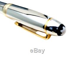 Montblanc Meisterstuck N. 146 Solid 950 Platinum/ 18k Gold Rings Fountain Pen New