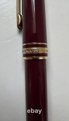 Montblanc Meisterstuck Rollerball Pen Burgundy Gold Trim