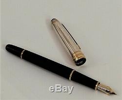 Montblanc Meisterstuck Solitaire 925 Sterling Silver Fountain Pen