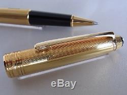 Montblanc Meisterstuck Solitaire Gold Plated Barley 163 Rollerball Pen