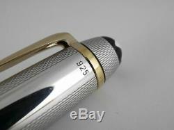 Montblanc Meisterstuck Solitaire Sterling Silver Barley Ballpoint Pen, Full Set